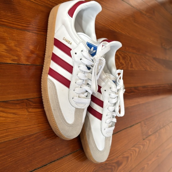 Adidas Samba Red Striped Sneakers - Picture 2 of 5